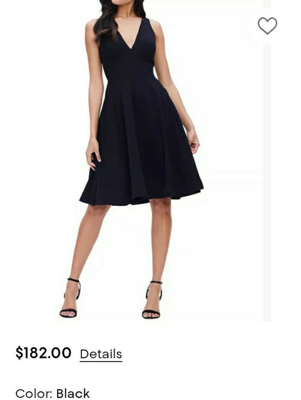 Classic Black V-Neck Sleeveless A-Line Dress